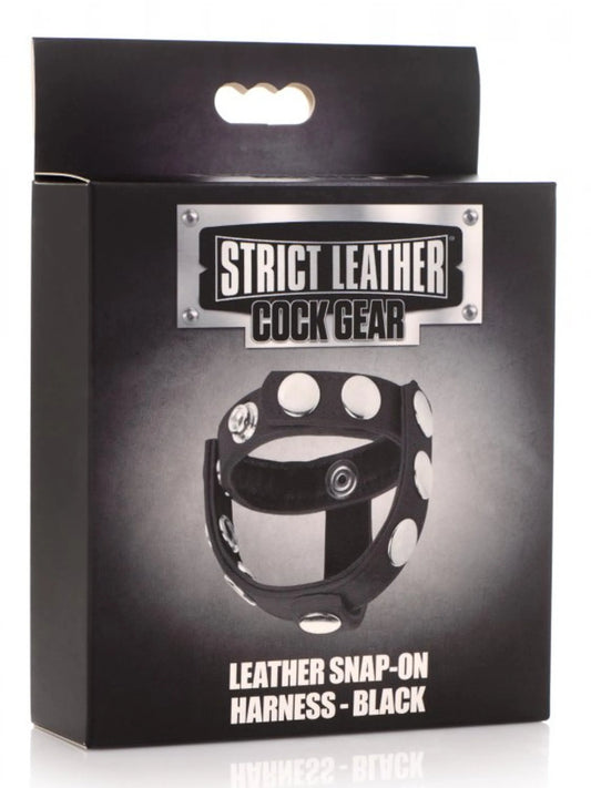 STRICT LEATHER COCK GEAR SNAP ON HARNESS BLACK
