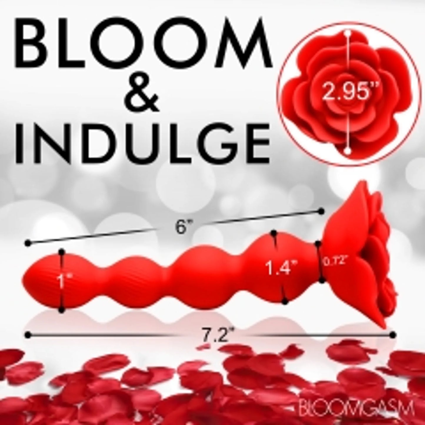 BLOOMGASM ROSE TWIRL VIBRATING & ROTATING 10X ANAL BEADS