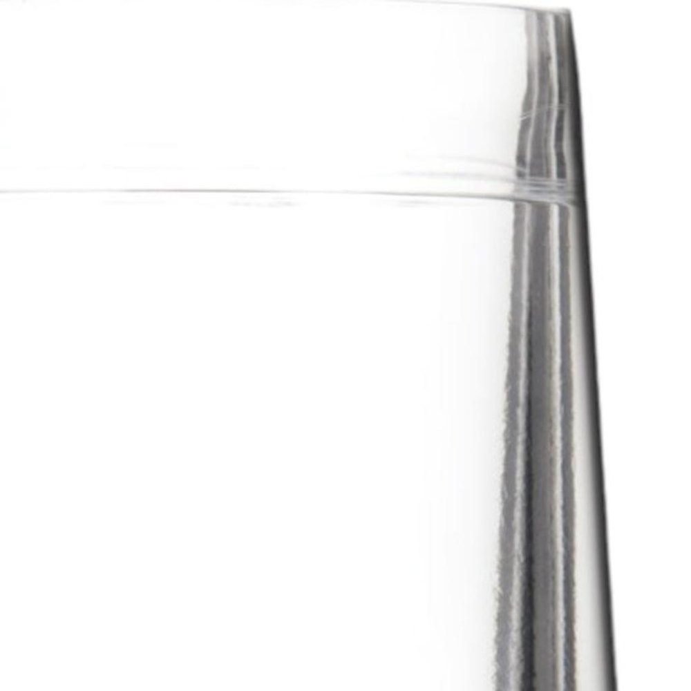 Set of Two Clear And White Plastic Angular Shape Stemless White Wine Glass