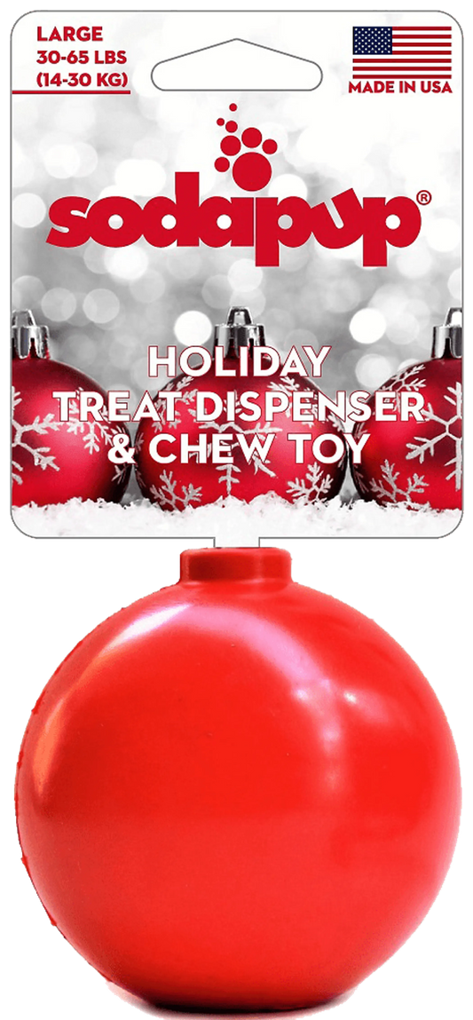SP Christmas Ornament Durable Rubber Chew Toy & Treat Dispenser