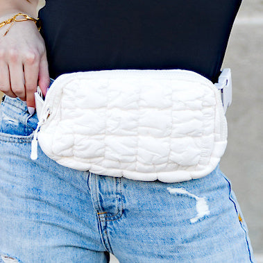 Anya Quilted Puffer Sling Crossbody Belt Bum Fanny Waist Bag