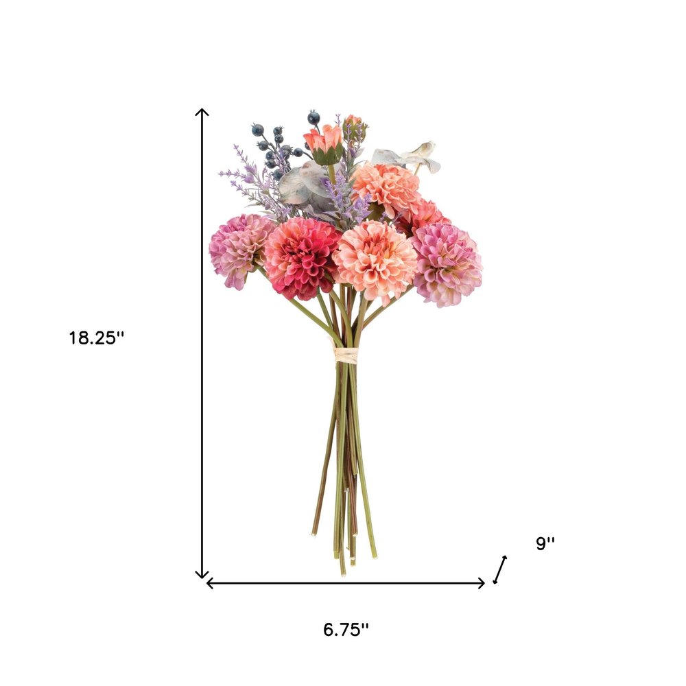 Set of two 18" Purple Artificial Plant in a No
