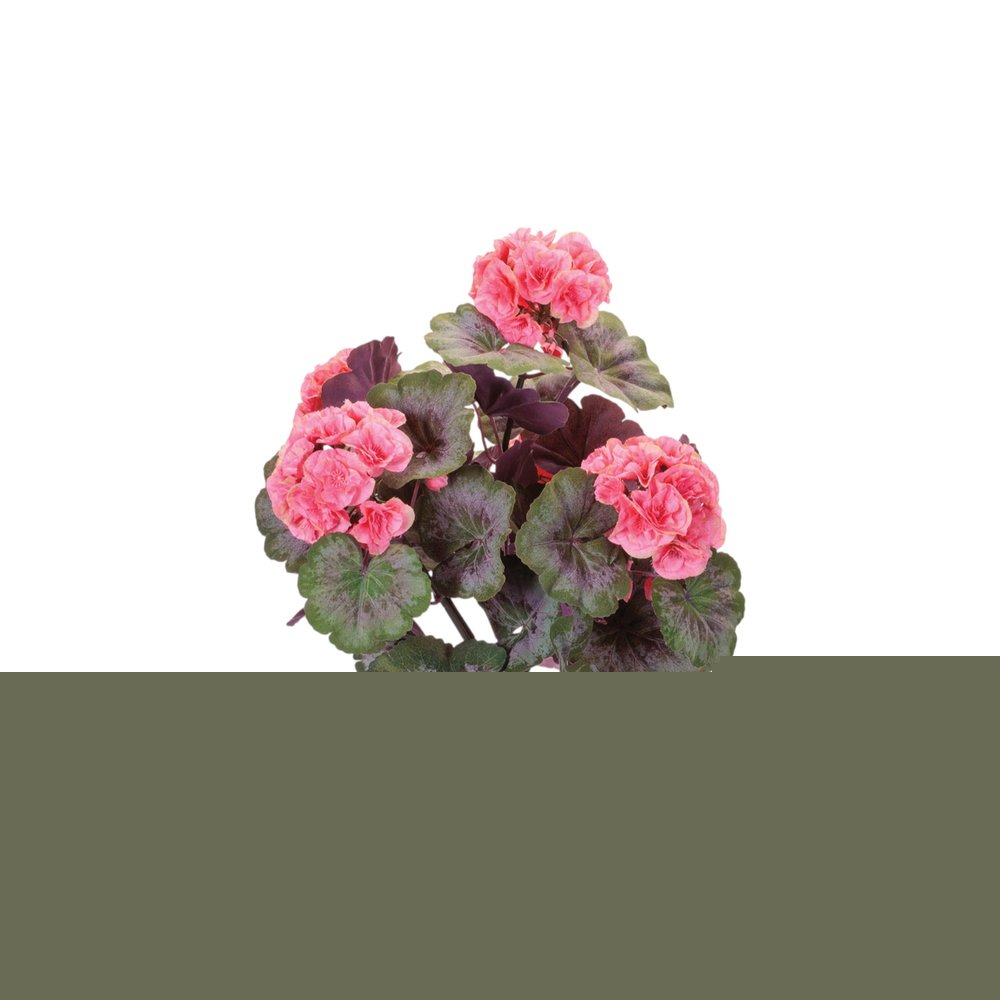 Set of Two 19" Pink And Green Artificial Flowering