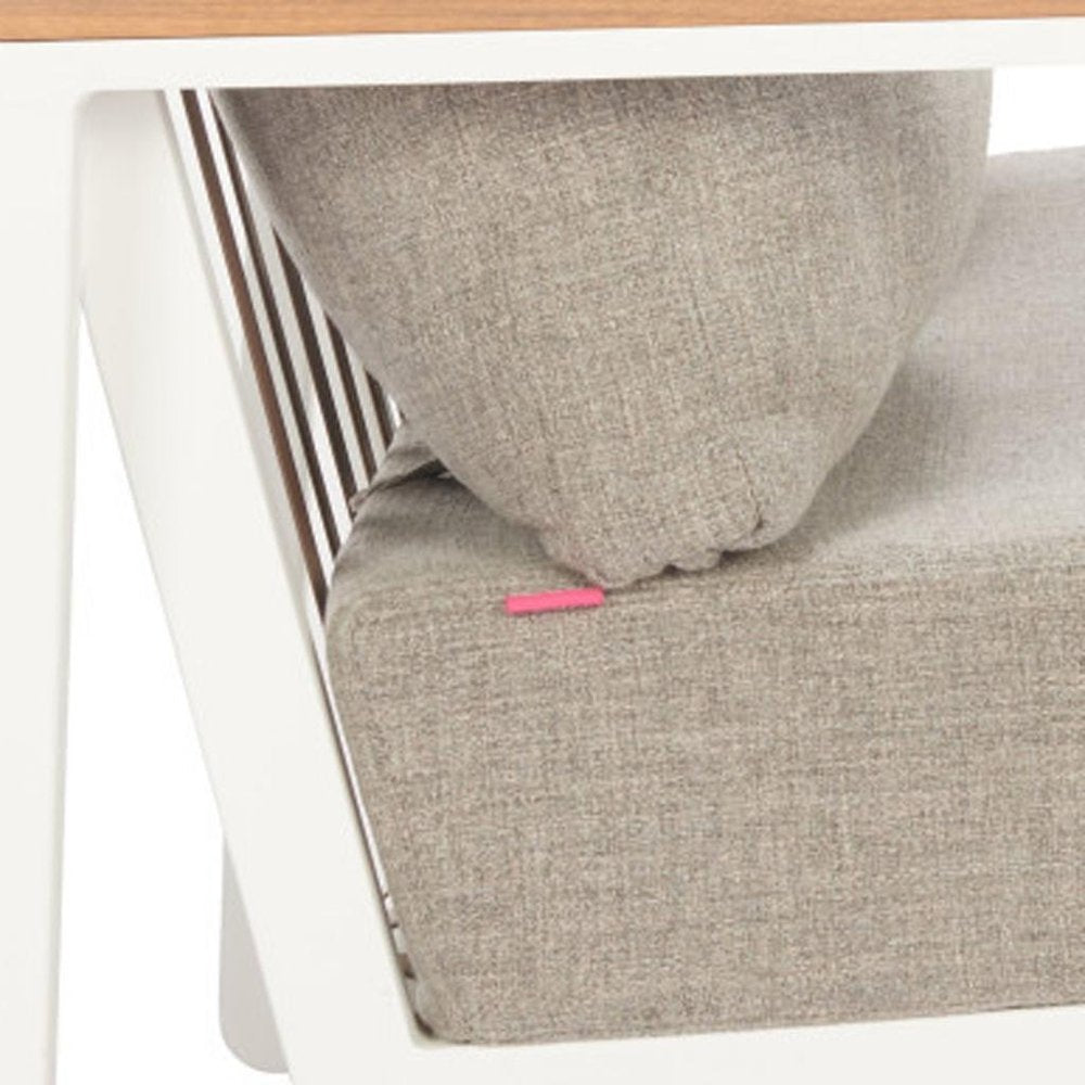 56" Taupe Polypropylene Sofa