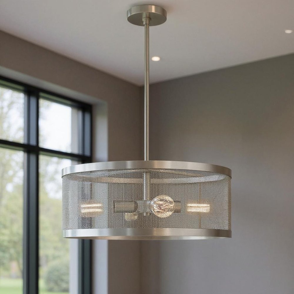 Four Light Dimmable Chandelier With Shades
