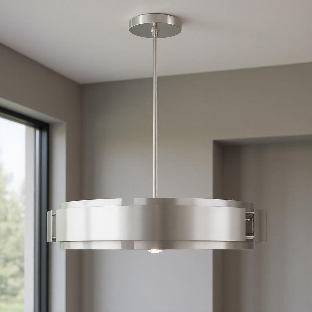 Seven Light Dimmable Chandelier With Shades