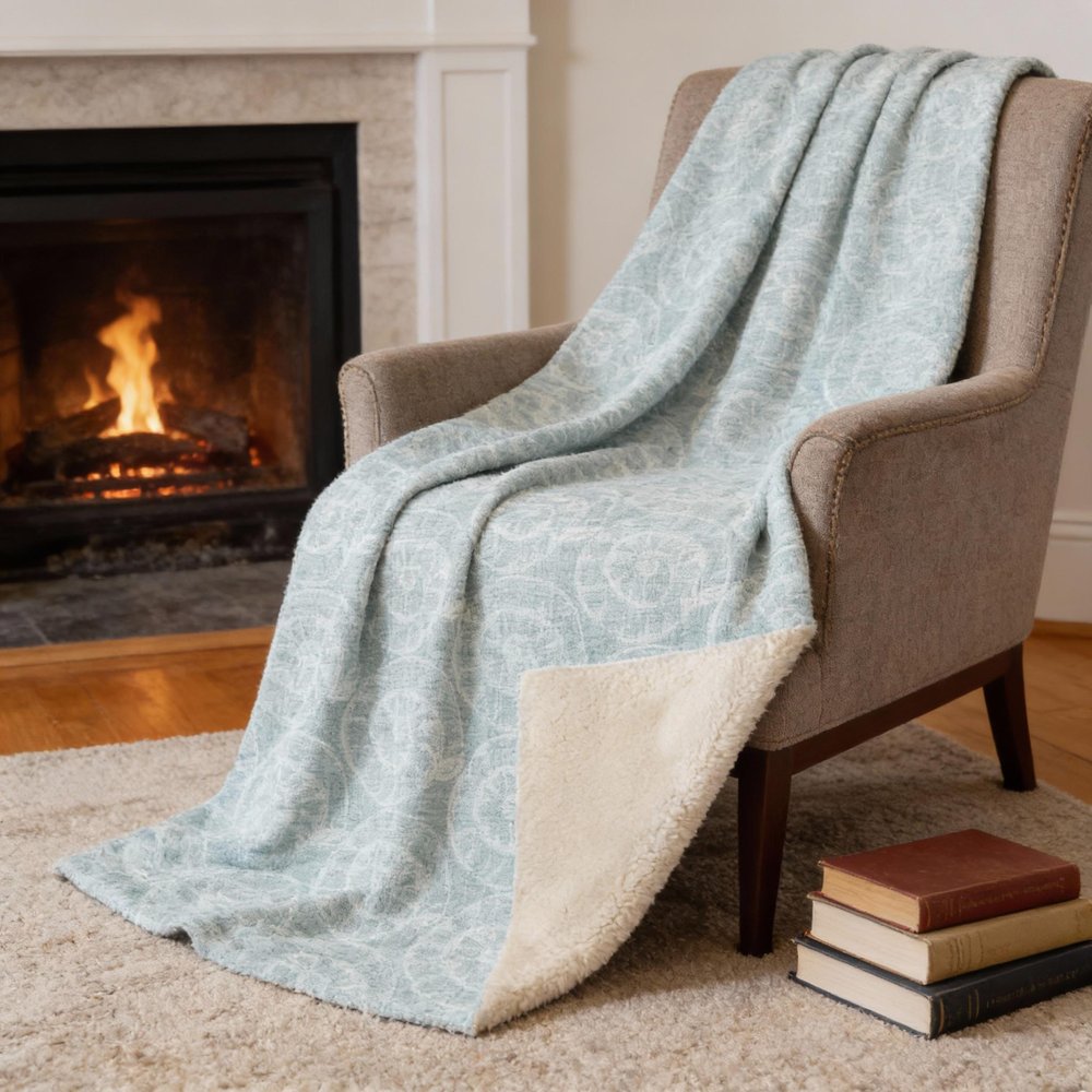 50" X 70" Green And Ivory Animal Print Microfiber Plush Throw Blanket