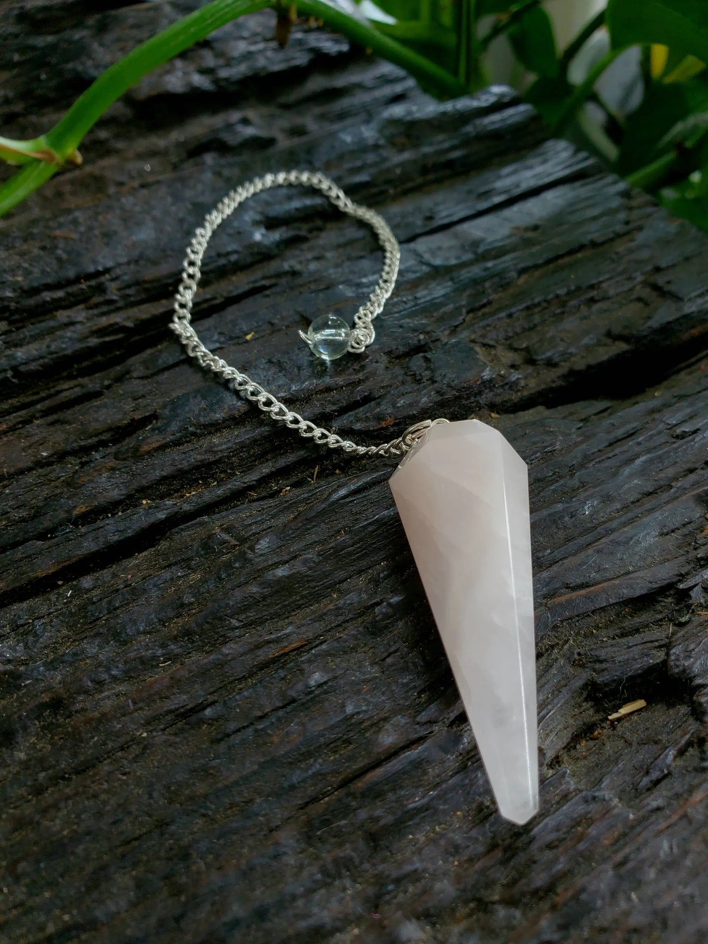 Authentic Rose Quartz Crystal Pendulum