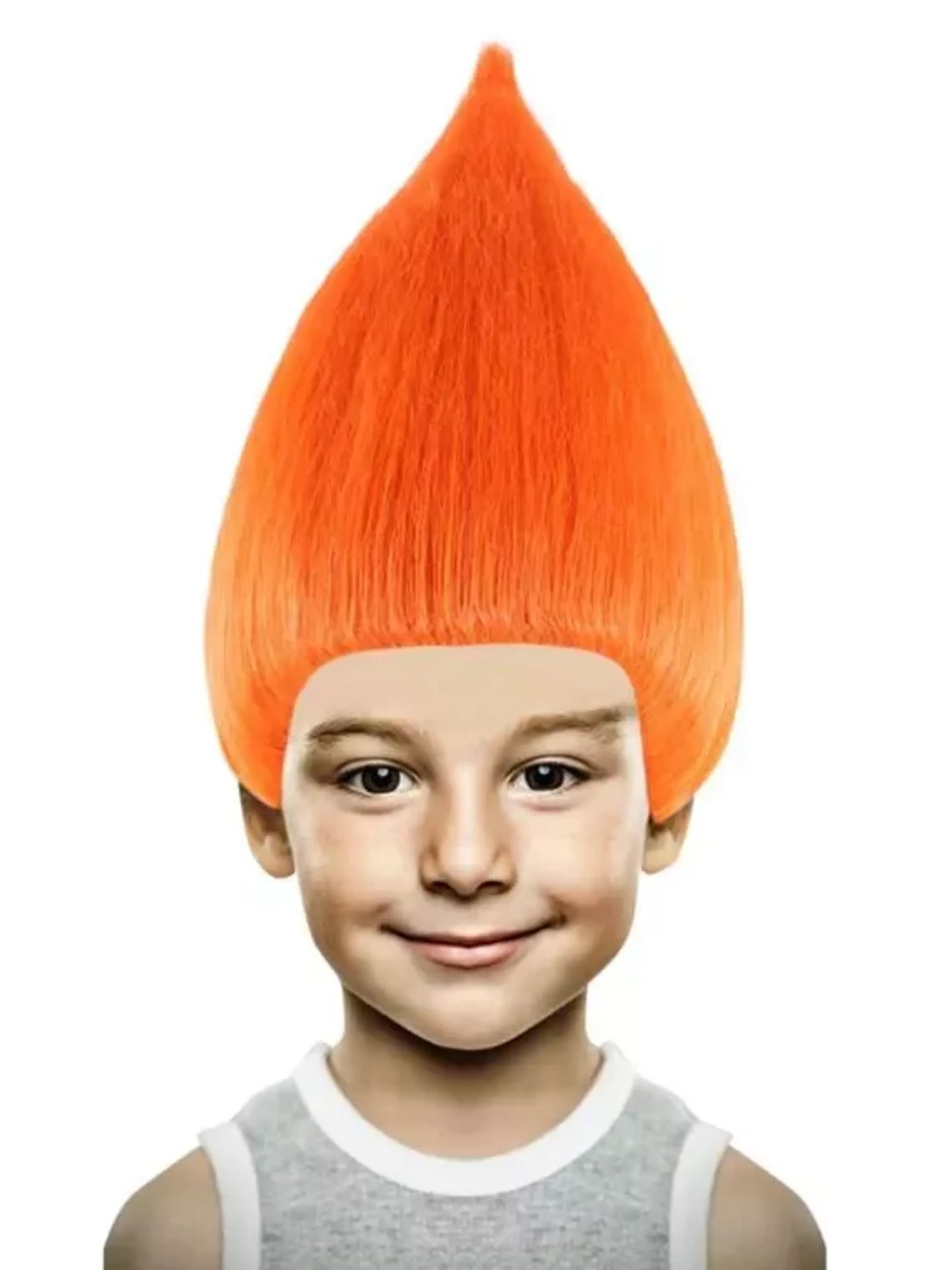 Unisex Orange Troll Wig