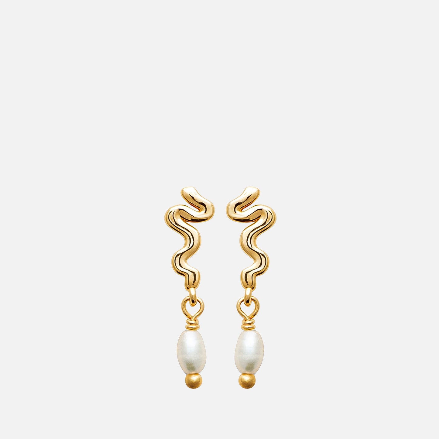 MKF Collection by Mia K. - Serpentine Tide Pearl Drops