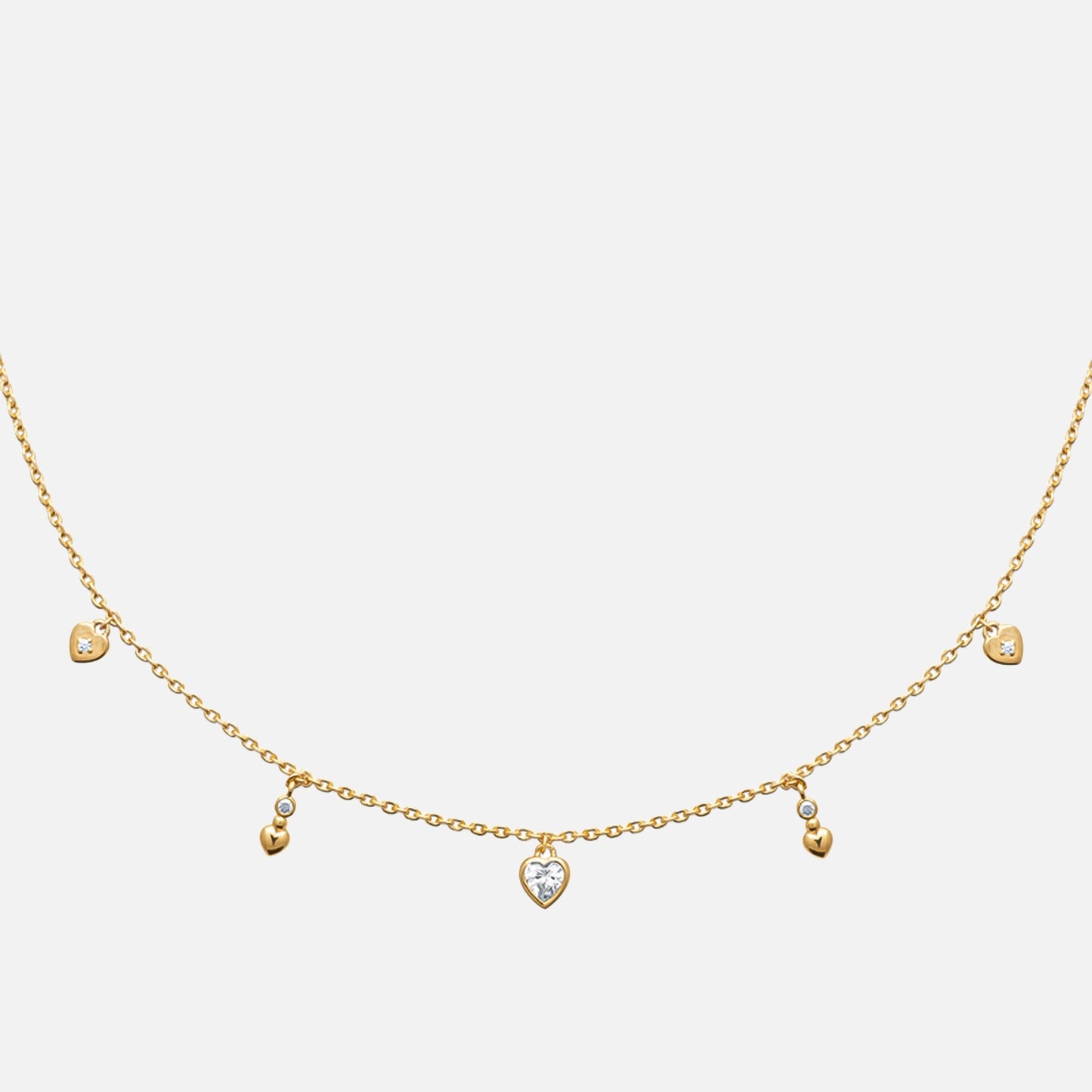 MKF Collection by Mia K. - Amora Heart Station Necklace