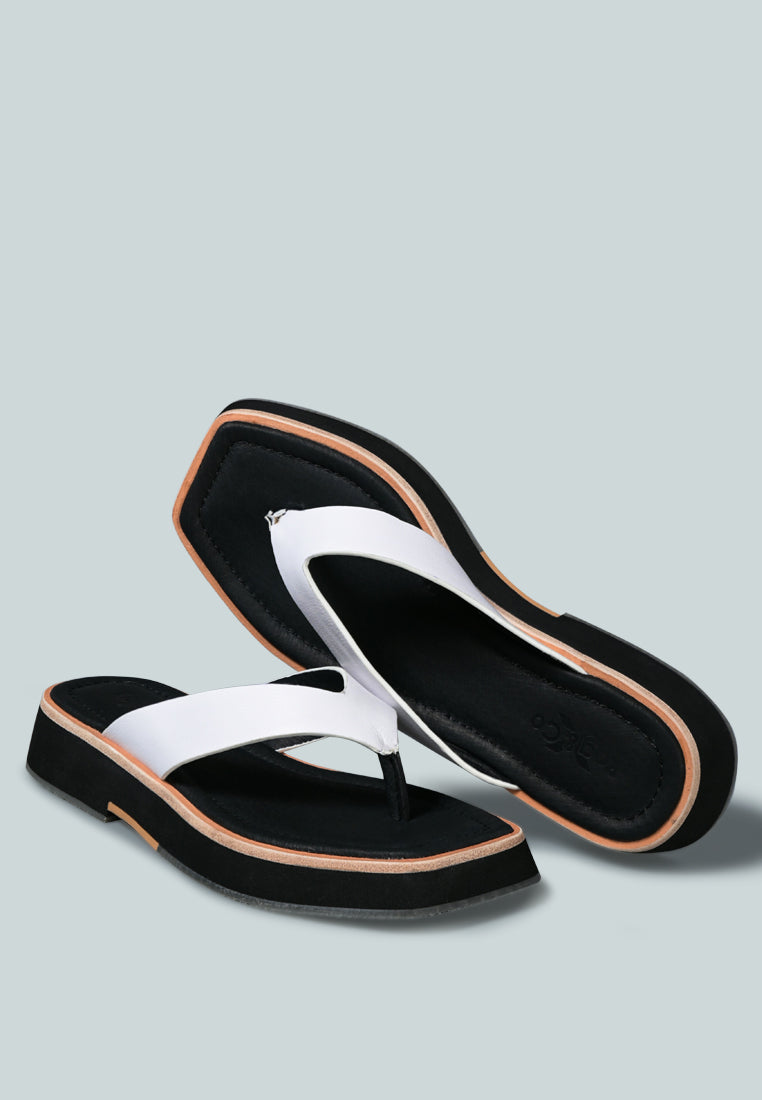 Blunt Flat Thong Sandal