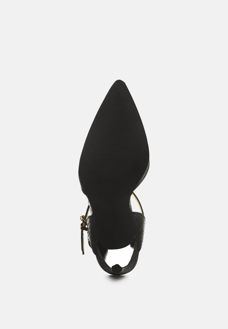 Sha Ankle Strap Slingback Stiletto Heel Sandals