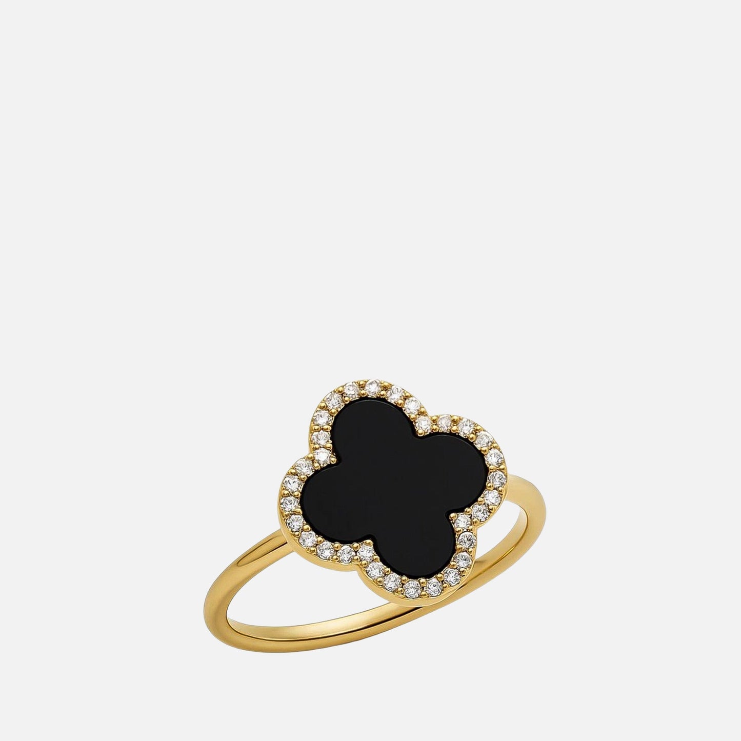 MKF Collection by Mia K. - Noir Clover Ring