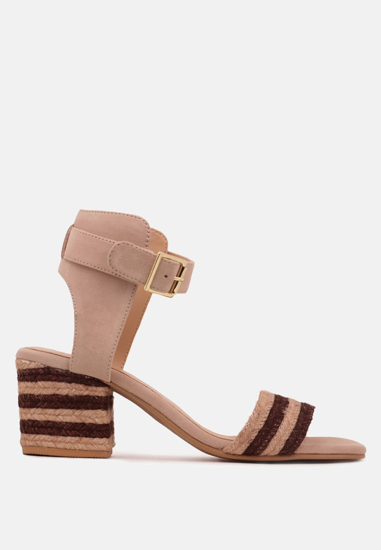 Rayna Braided Jute Strap And Suede Sandal