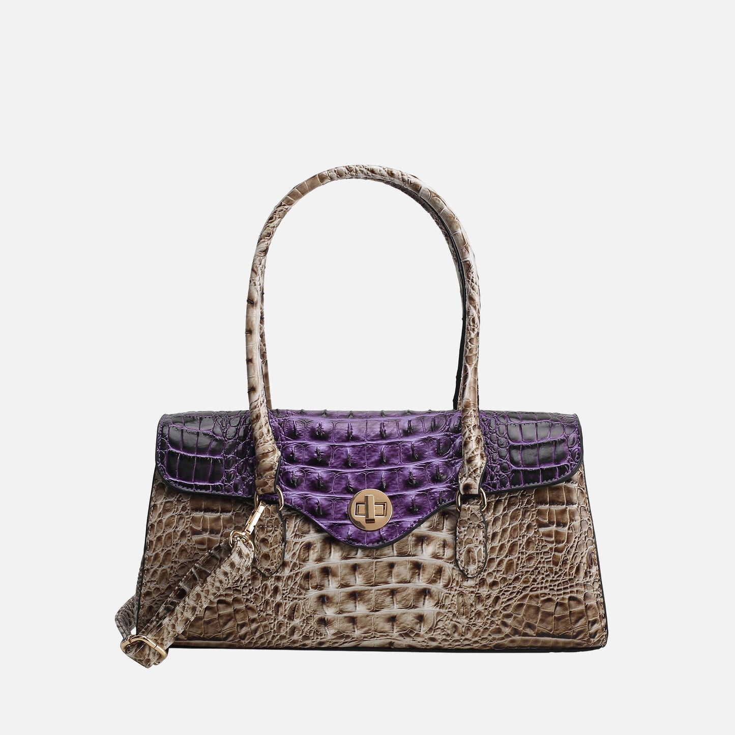 MKF Collection by Mia K. - Liviana Croc-Embossed Shoulder Bag