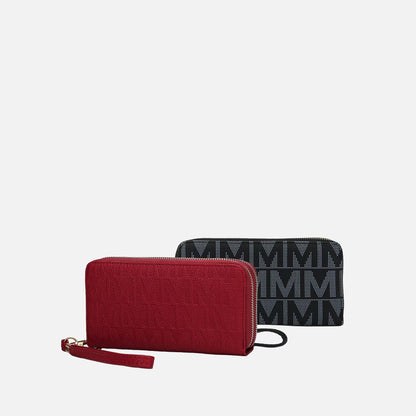 MKF Collection by Mia K. - Kathe Embossed M Signature Wallet Wristlet