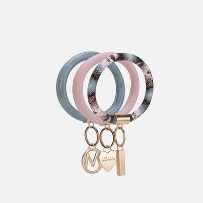 MKF Collection by Mia K. - Jasmine Bangle Bracelet Keyring Set - GF