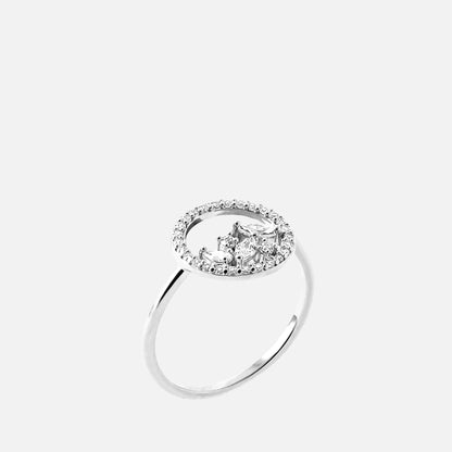 MKF Collection by Mia K. - Halo Marquise Ring
