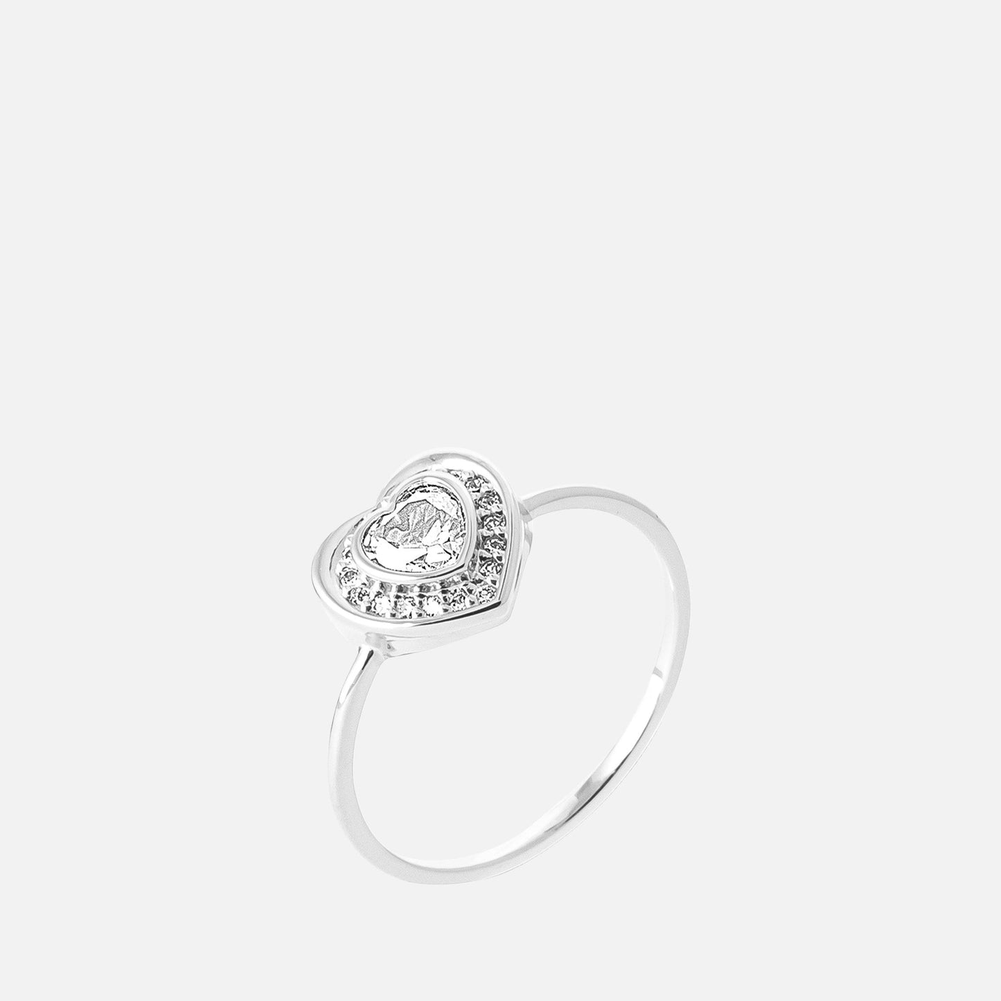 MKF Collection by Mia K. - Selene Heart Halo Ring