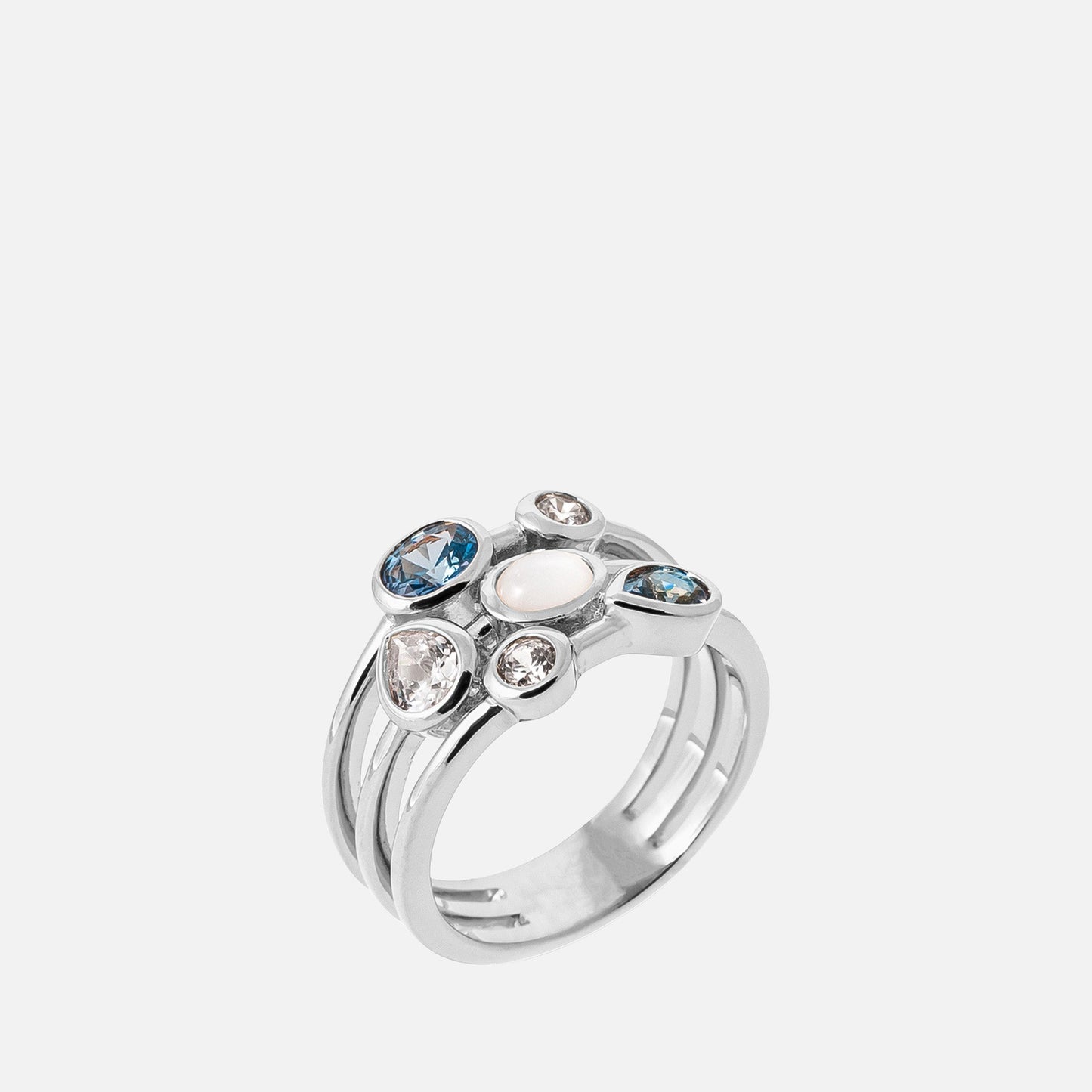 MKF Collection by Mia K. - Celeste Cluster Silver Ring