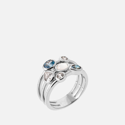 MKF Collection by Mia K. - Celeste Cluster Silver Ring