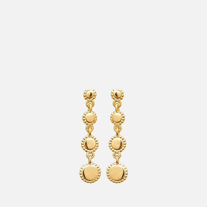 MKF Collection by Mia K. - Juno Beaded Disc Drop Earrings