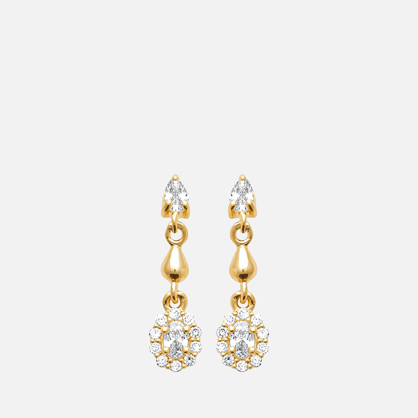 MKF Collection by Mia K. - Halo Drop Earrings
