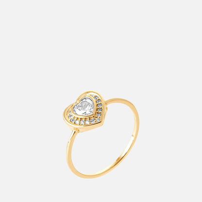 MKF Collection by Mia K. - Selene Heart Halo Ring