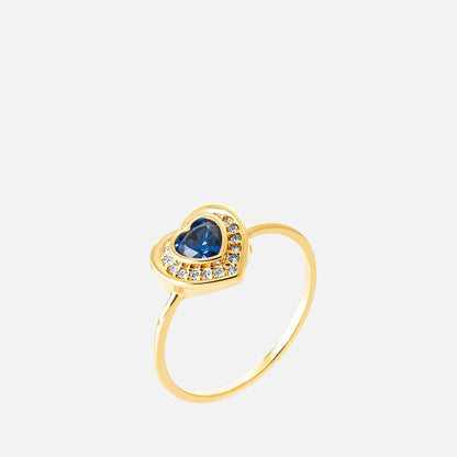 MKF Collection by Mia K. - Selene Heart Halo Ring