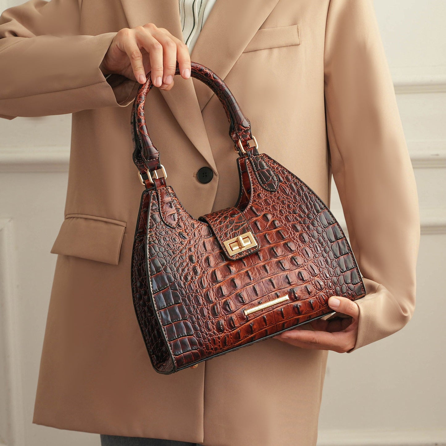 MKF Collection by Mia K. - Ava Croc Tote Bag