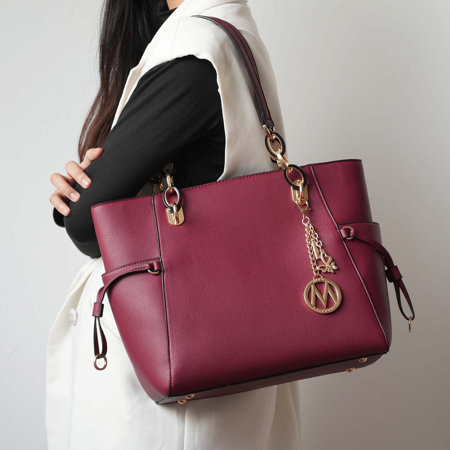 MKF Collection by Mia K. - Yale Tote Bag with Matching Wallet