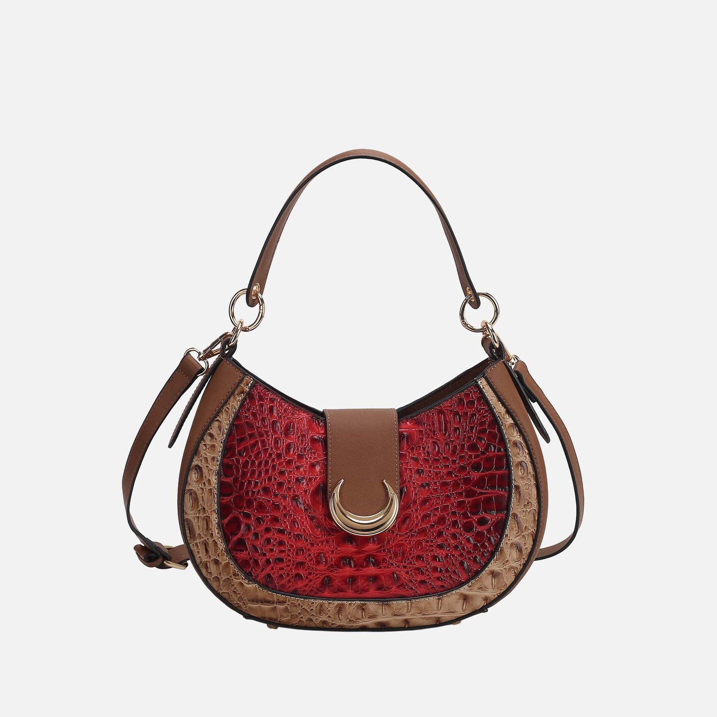 MKF Collection by Mia K. - Jain Croc-Embossed Shoulder Bag