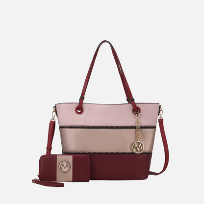 MKF Collection by Mia K. - Vallie Tote Bag and Wallet set