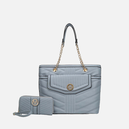 MKF Collection by Mia K. - Chiari Tote Bag and Wallet Set