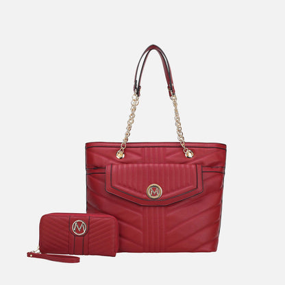 MKF Collection by Mia K. - Chiari Tote Bag and Wallet Set