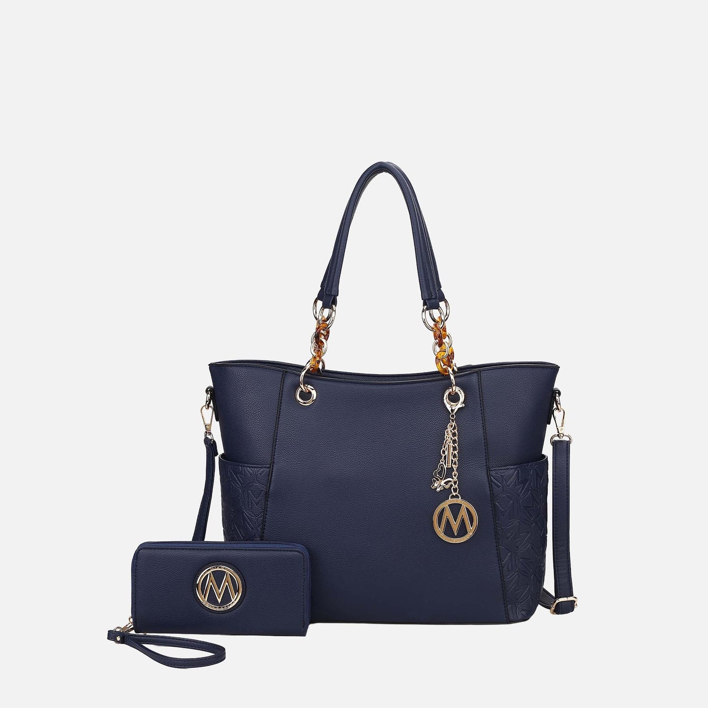 MKF Collection by Mia K. - Merlina Embossed Tote Bag and Set