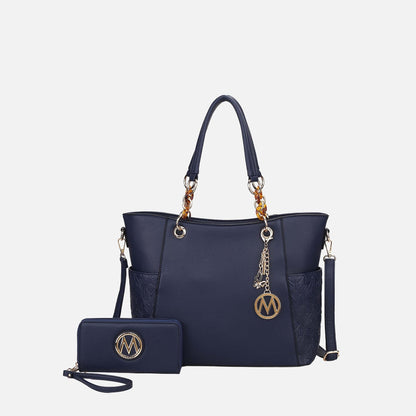 MKF Collection by Mia K. - Merlina Embossed Tote Bag and Set