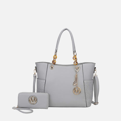 MKF Collection by Mia K. - Merlina Embossed Tote Bag and Set