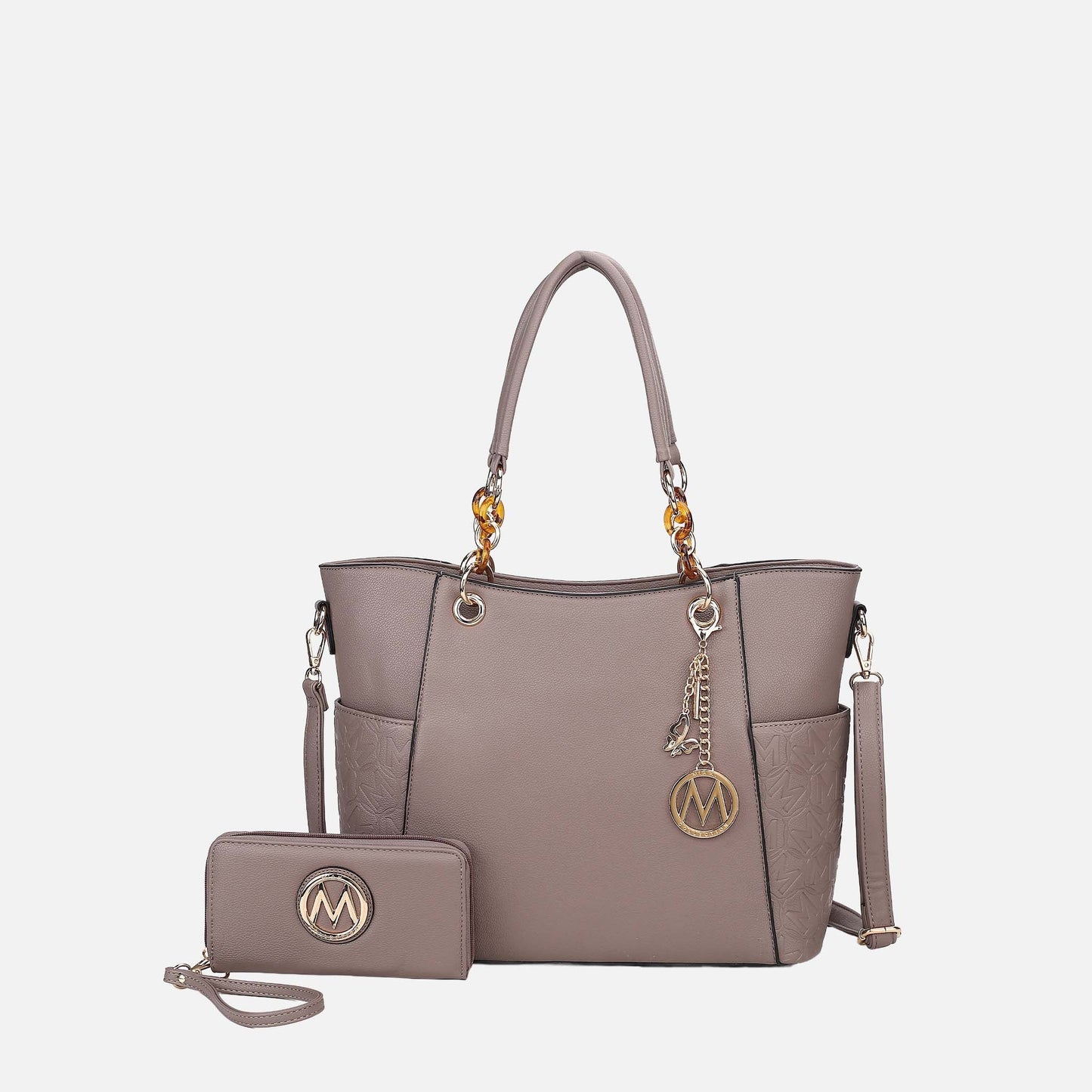 MKF Collection by Mia K. - Merlina Embossed Tote Bag and Set