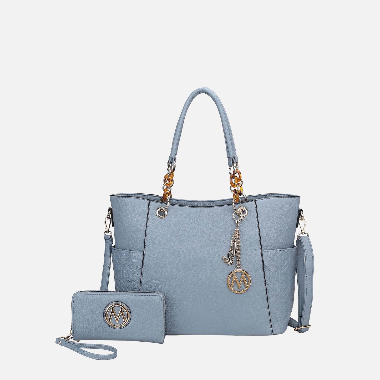 MKF Collection by Mia K. - Merlina Embossed Tote Bag and Set