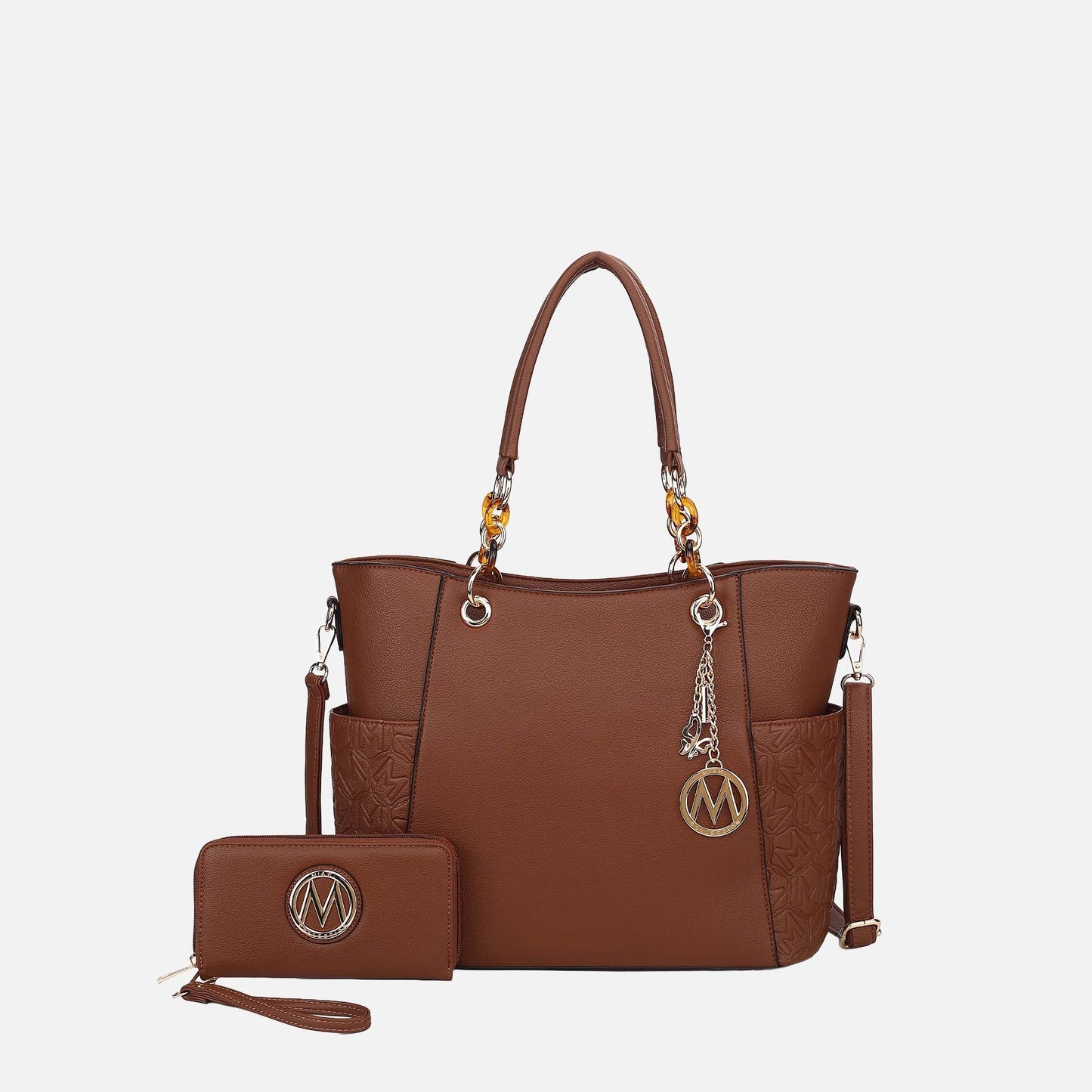 MKF Collection by Mia K. - Merlina Embossed Tote Bag and Set