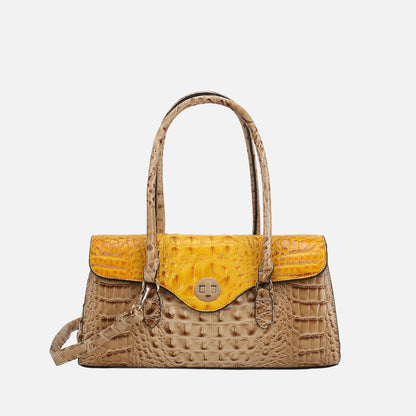 MKF Collection by Mia K. - Liviana Croc-Embossed Shoulder Bag