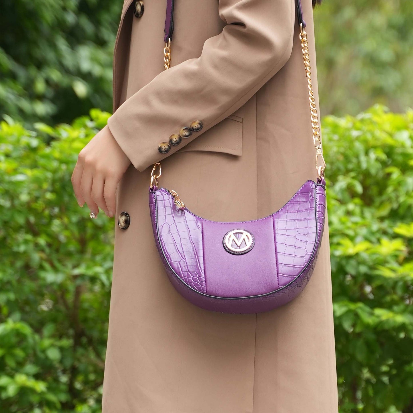 MKF Collection by Mia K. - Amira Embossed Crossbody Bag