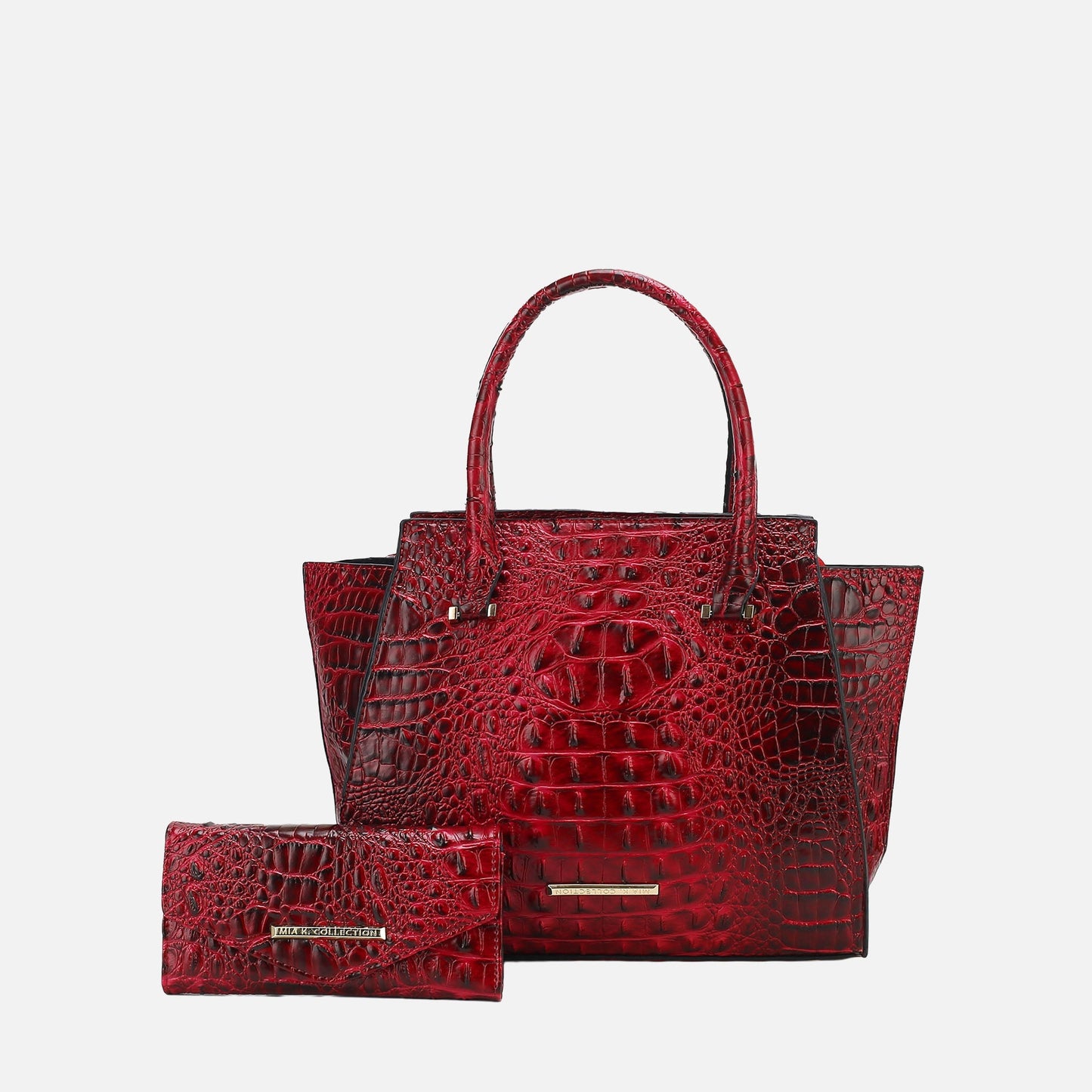 MKF Collection by Mia K. - Viridiana Croc Tote Bag and Set