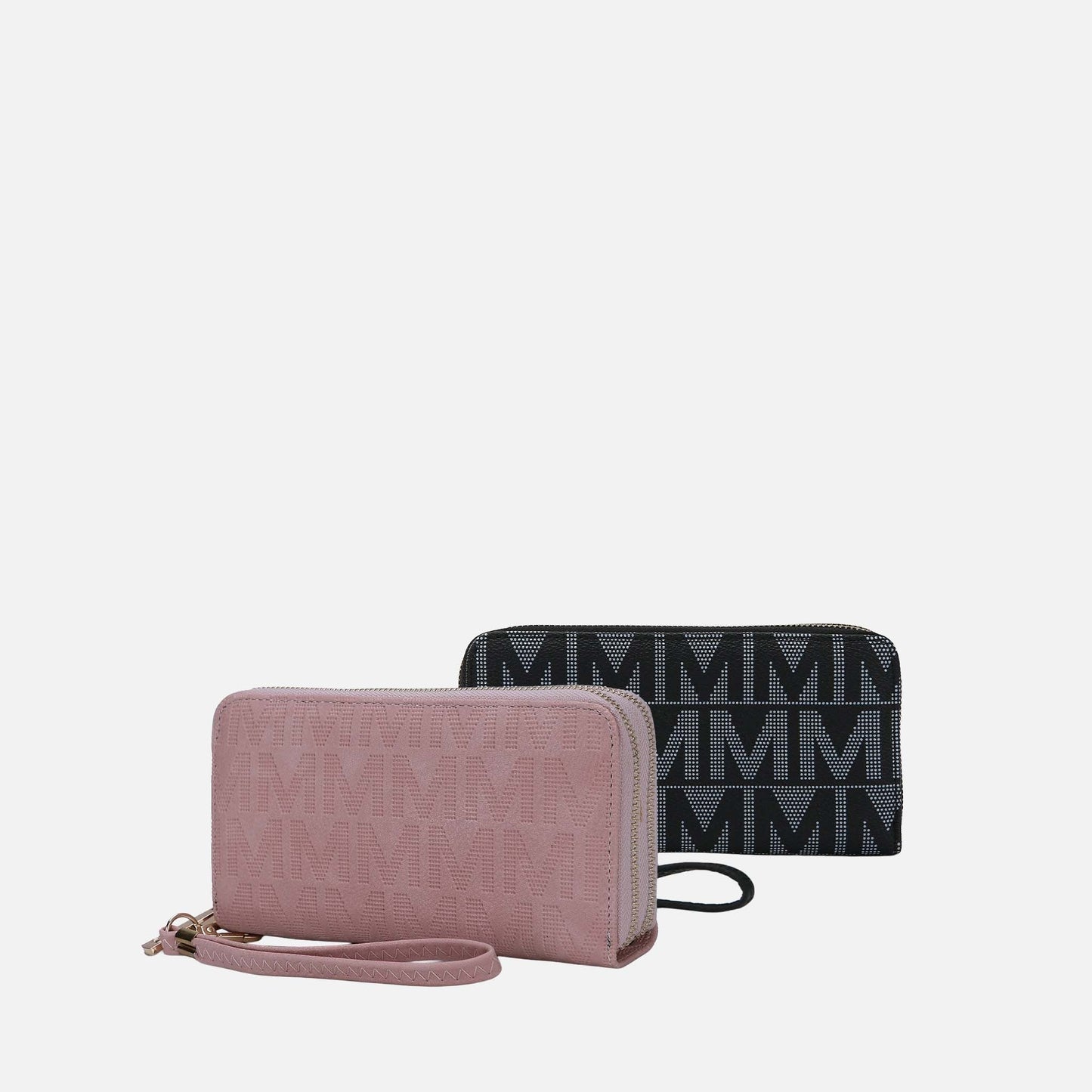 MKF Collection by Mia K. - Kathe Embossed M Signature Wallet Wristlet