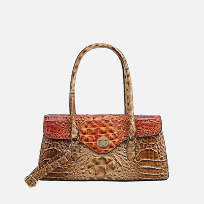 MKF Collection by Mia K. - Liviana Croc-Embossed Shoulder Bag