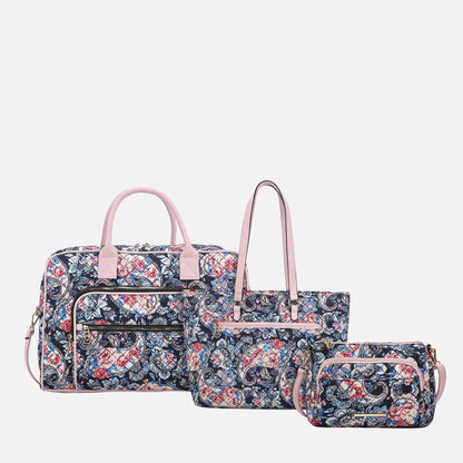 MKF Collection by Mia K. - Zoe Quilted Cotton Weekender and Crossbody Bag