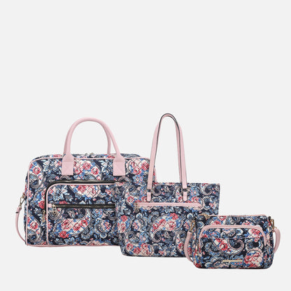 MKF Collection by Mia K. - Zoe Quilted Cotton Weekender and Crossbody Bag