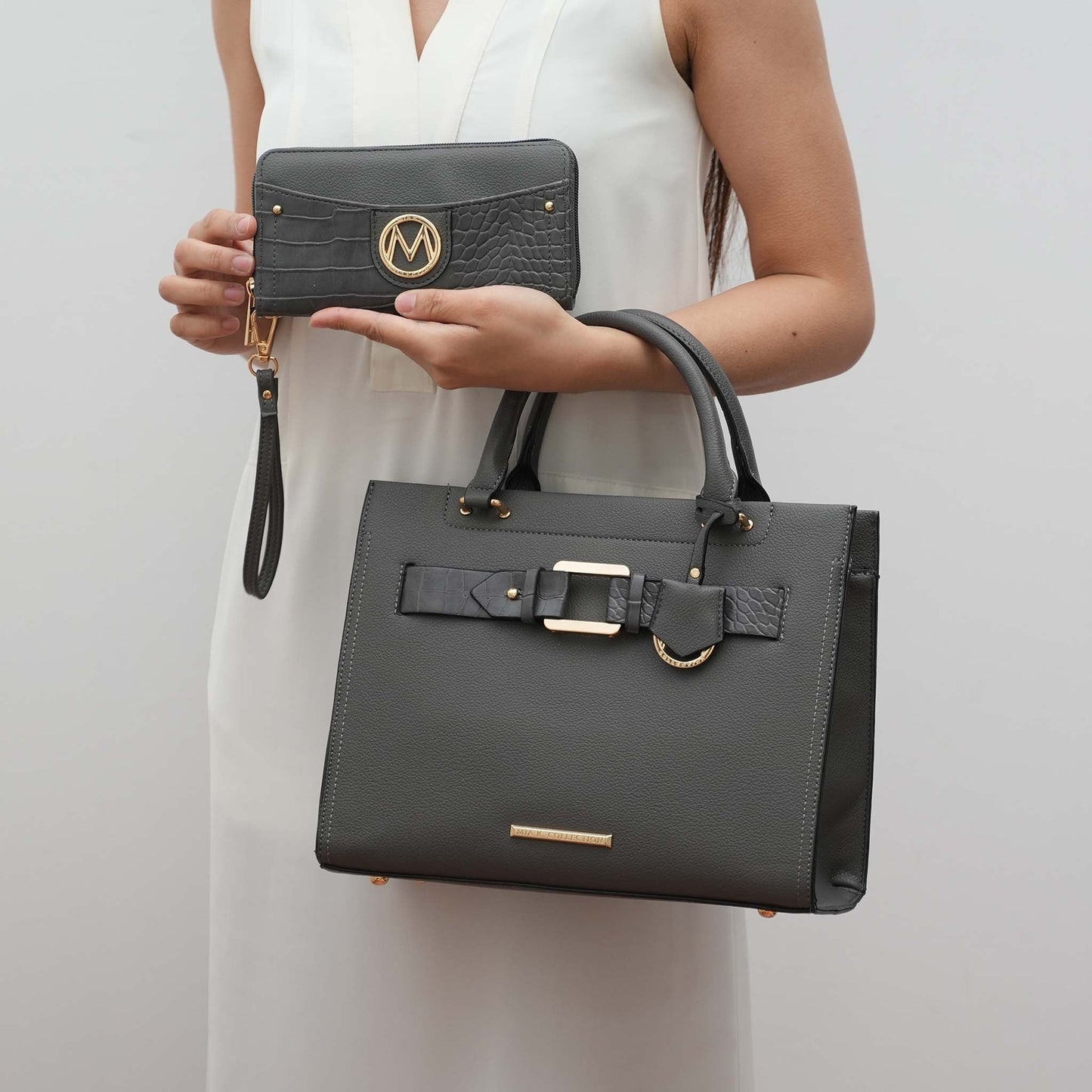 MKF Collection by Mia K. - Virginia Tote Bag and Wallet Set